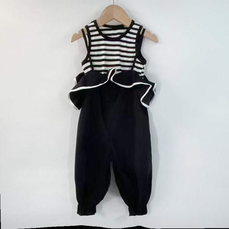 女童背带裙套装儿童背带裙两件套