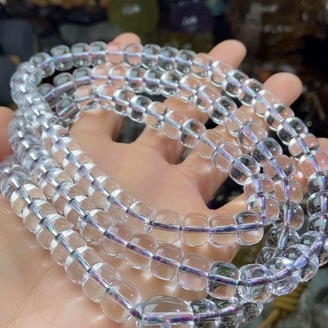 水晶套链未镶嵌水晶108颗盘珠