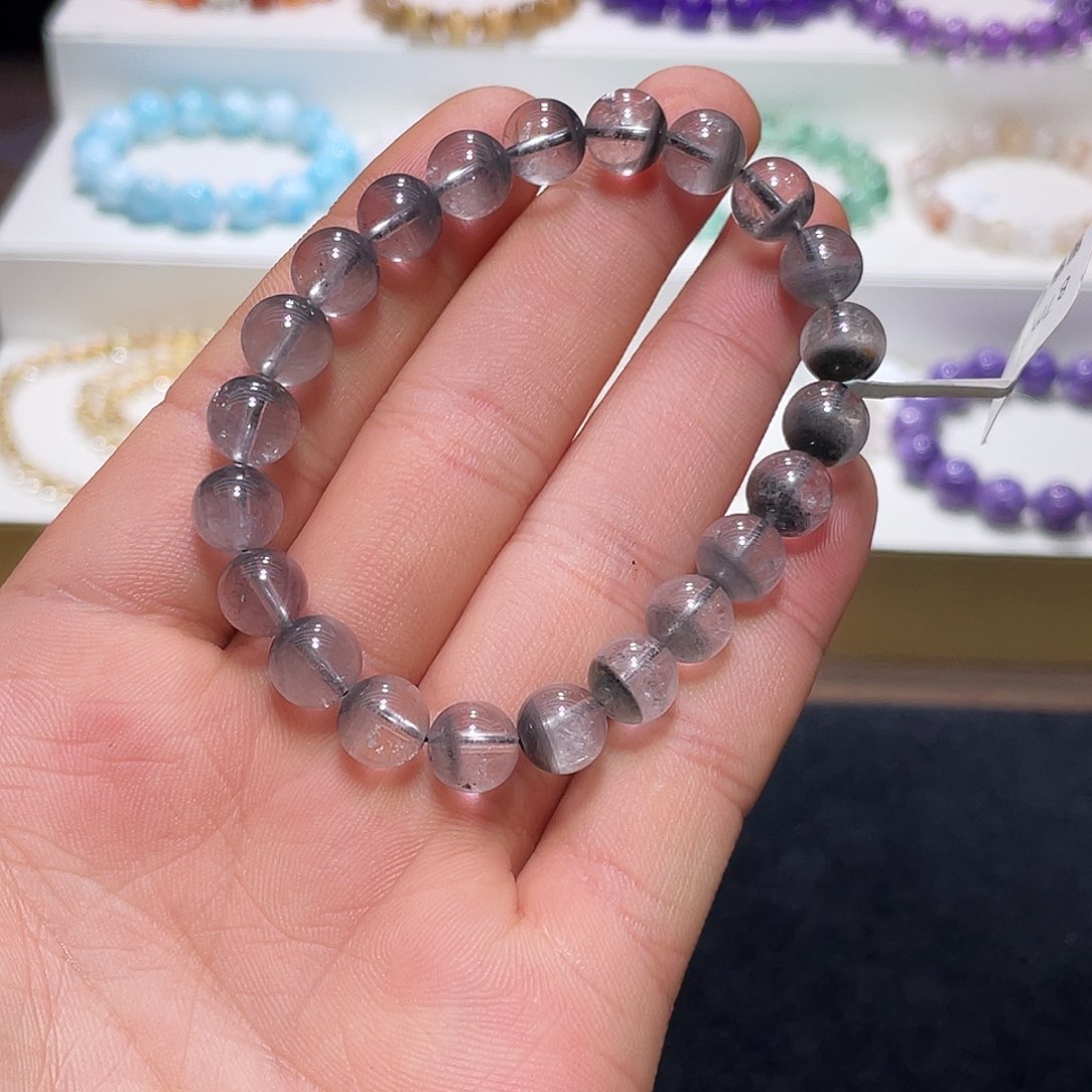 水晶手链未镶嵌黑幽灵8.7