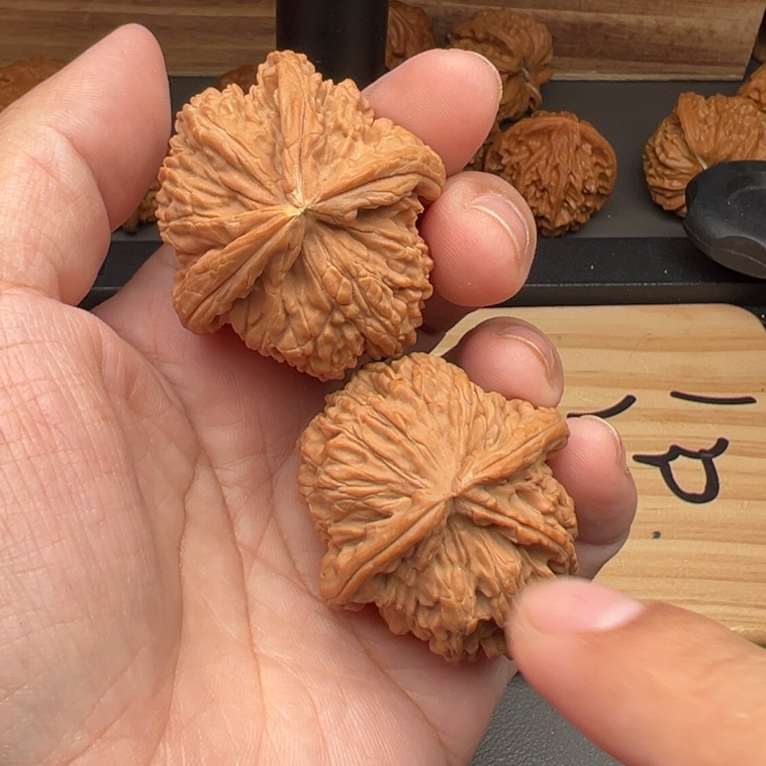 大***号文玩核桃把件白狮子