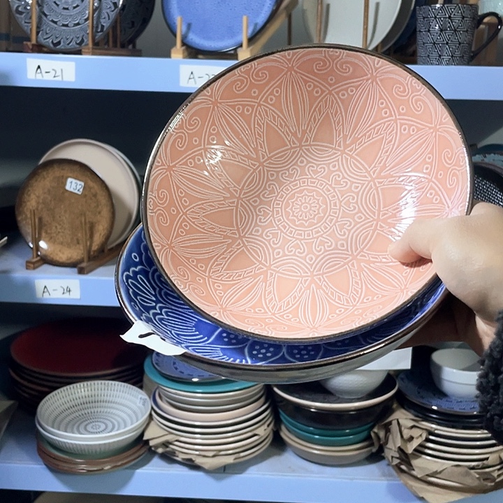 瓷2只高温釉下彩陶瓷餐具