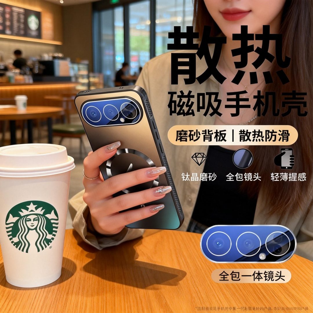 适用荣耀500新款手机壳散热Honor500Pro全包镜头膜高级感防摔潮壳