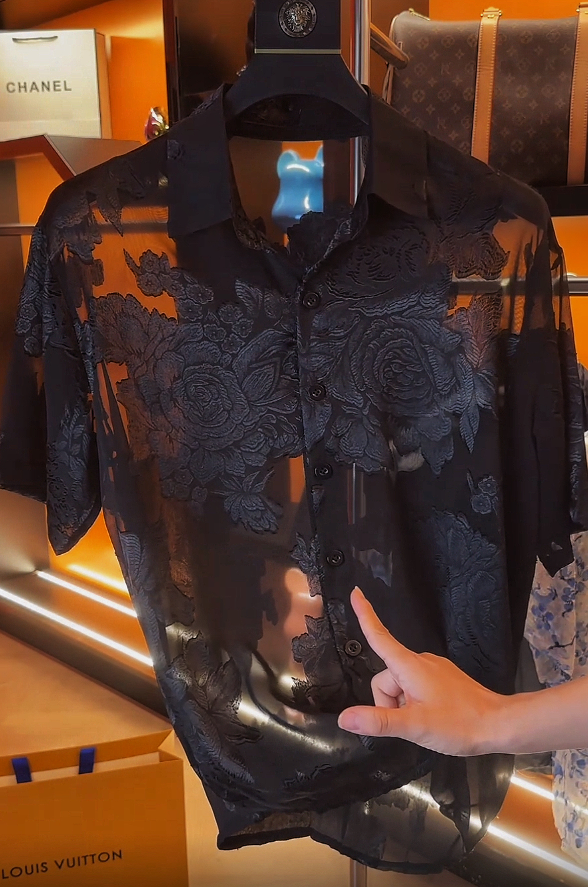 冰丝老钱风短袖男黑武士提花刺绣新款防晒高品质百搭商务欧货