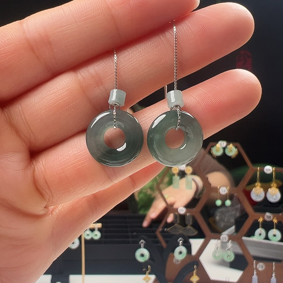 颈饰银S925镶嵌翡翠