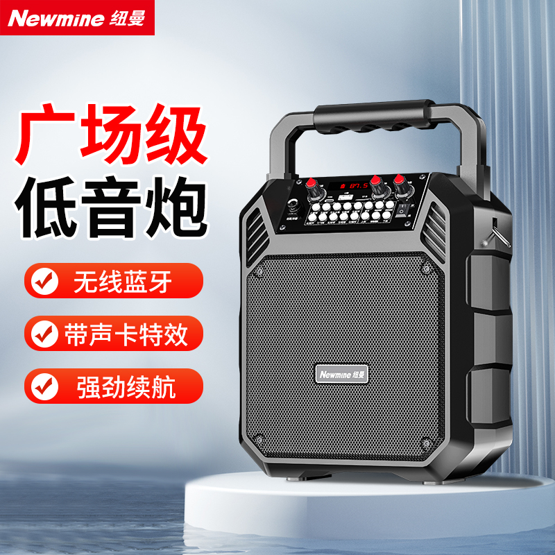纽曼K503户外k歌户外蓝牙音响广场舞K歌音箱大功率低音炮大音响