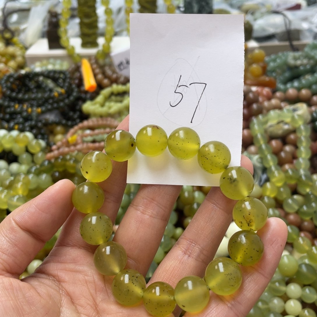 蛇纹石玉手链合金