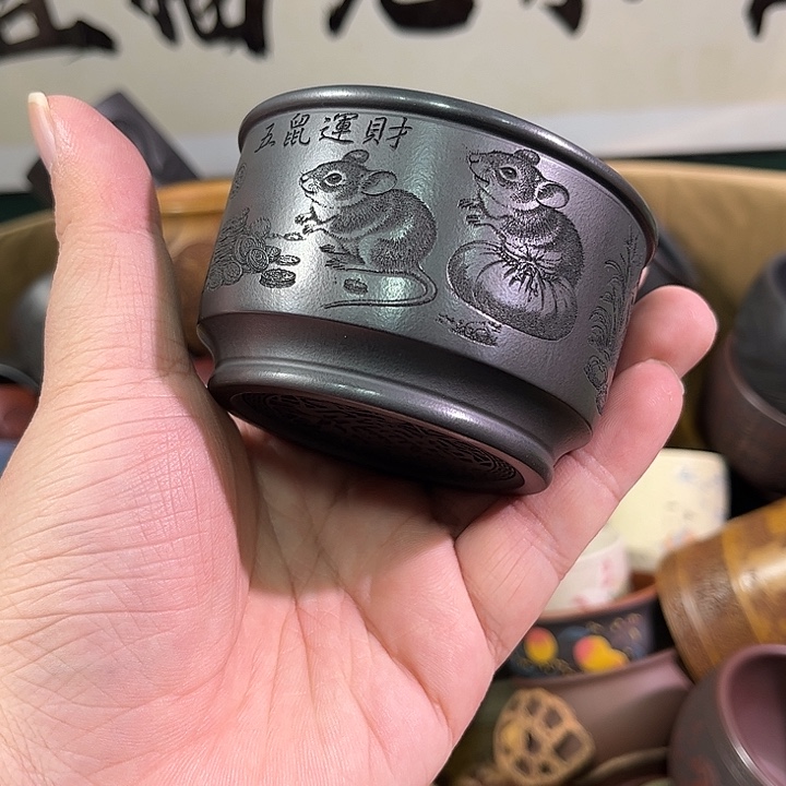 茶杯紫砂全手工紫砂主人杯