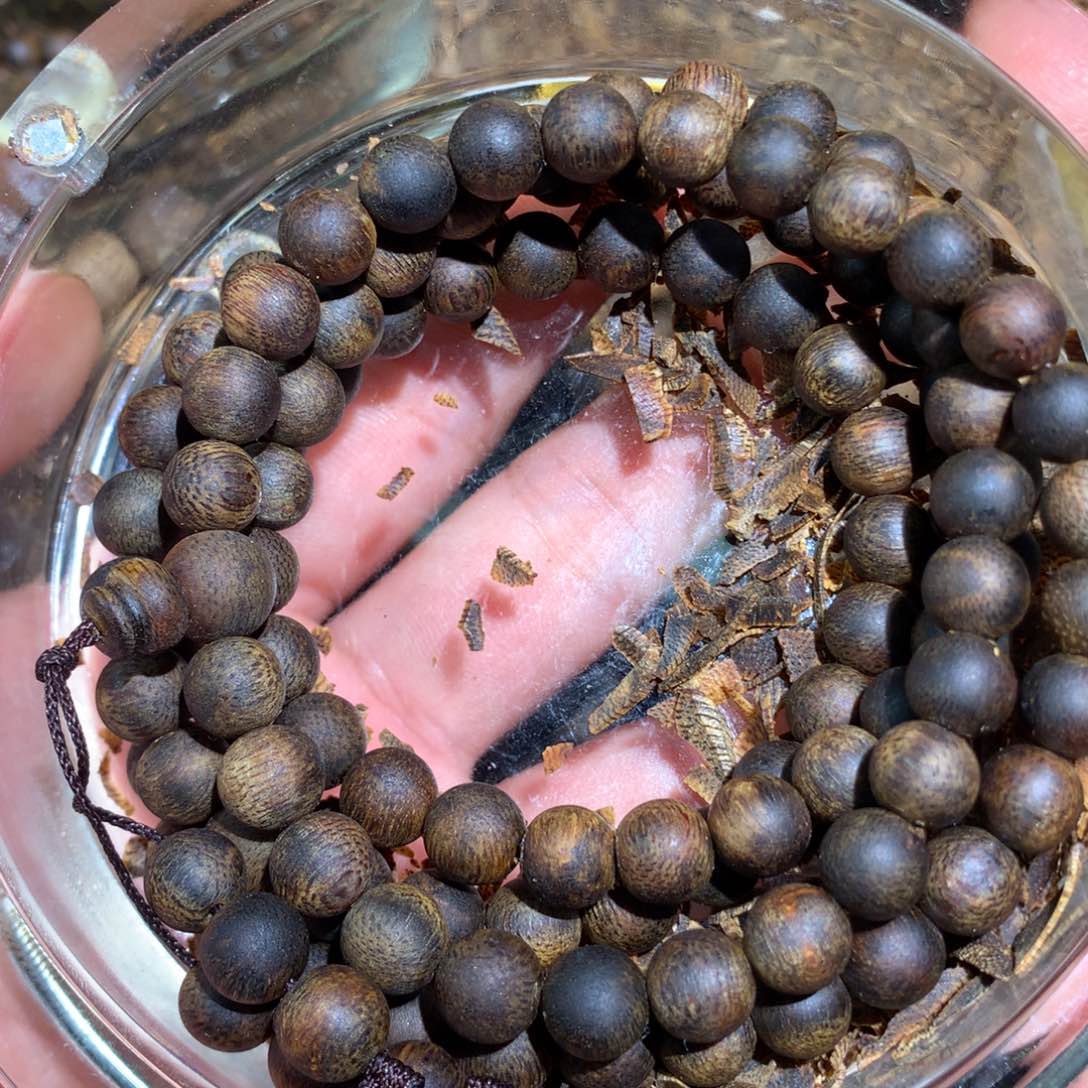 沉香手串浅*棋楠沉香手串0.8多圈