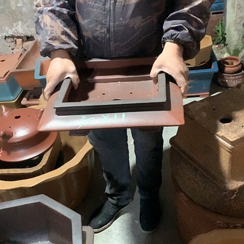 紫砂花盆手工制作