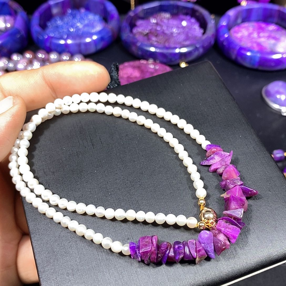 苏纪石（舒俱来）未镶嵌南非舒俱来桃红随行项链