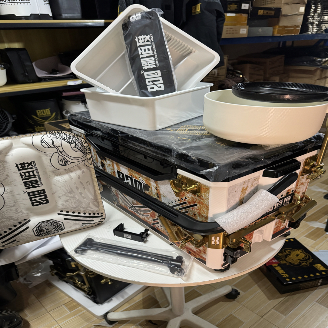 800度战损风铁锈风钓箱贴纸搭配高配版赛纹全贴钓箱实用美观