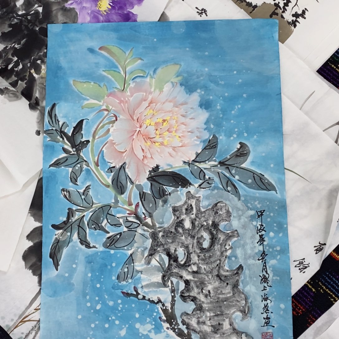 国画魏海燕四尺三开曈