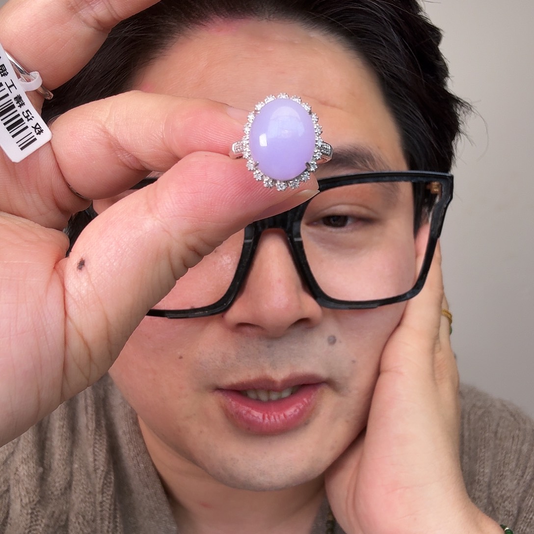 雾***舞翡翠18K金镶嵌颈饰一件