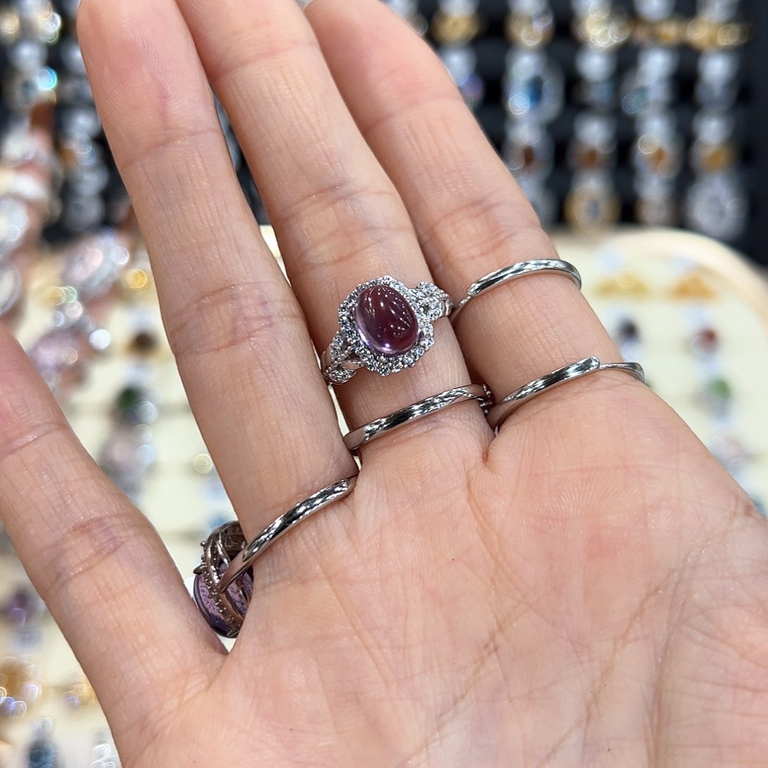 水晶金色拖不保色介意慎拍银托不掉色银S925镶嵌芭***猪