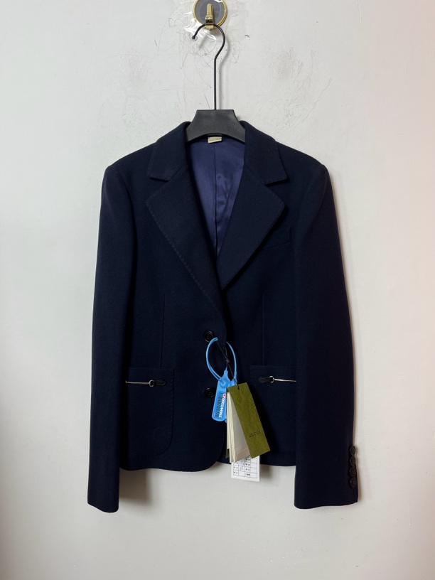 99新 GUCCI/古驰 藏青色西装外套