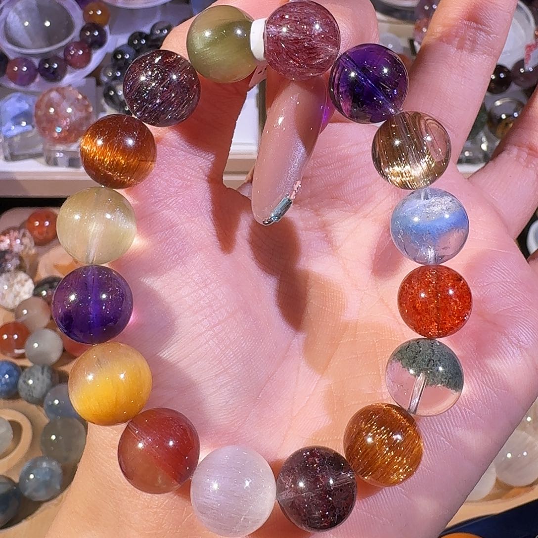 水晶手链未镶嵌天然水晶多宝手串2