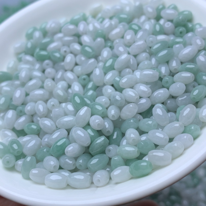 【闪购商品】未镶嵌手链翡翠卡4*6.5米珠100个