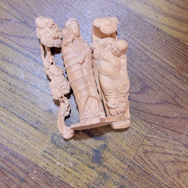 木开**好小叶黄杨木手把件3个有瑕