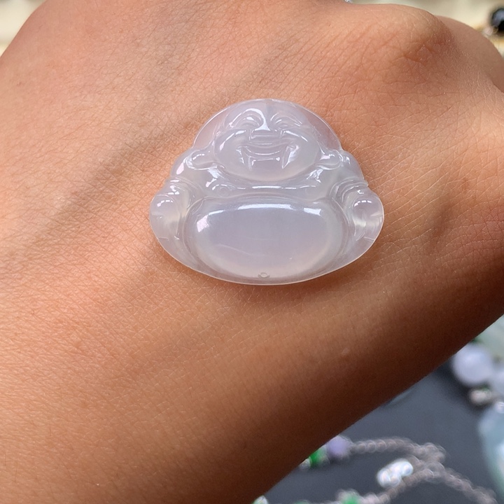 翡翠未镶嵌颈饰佛公