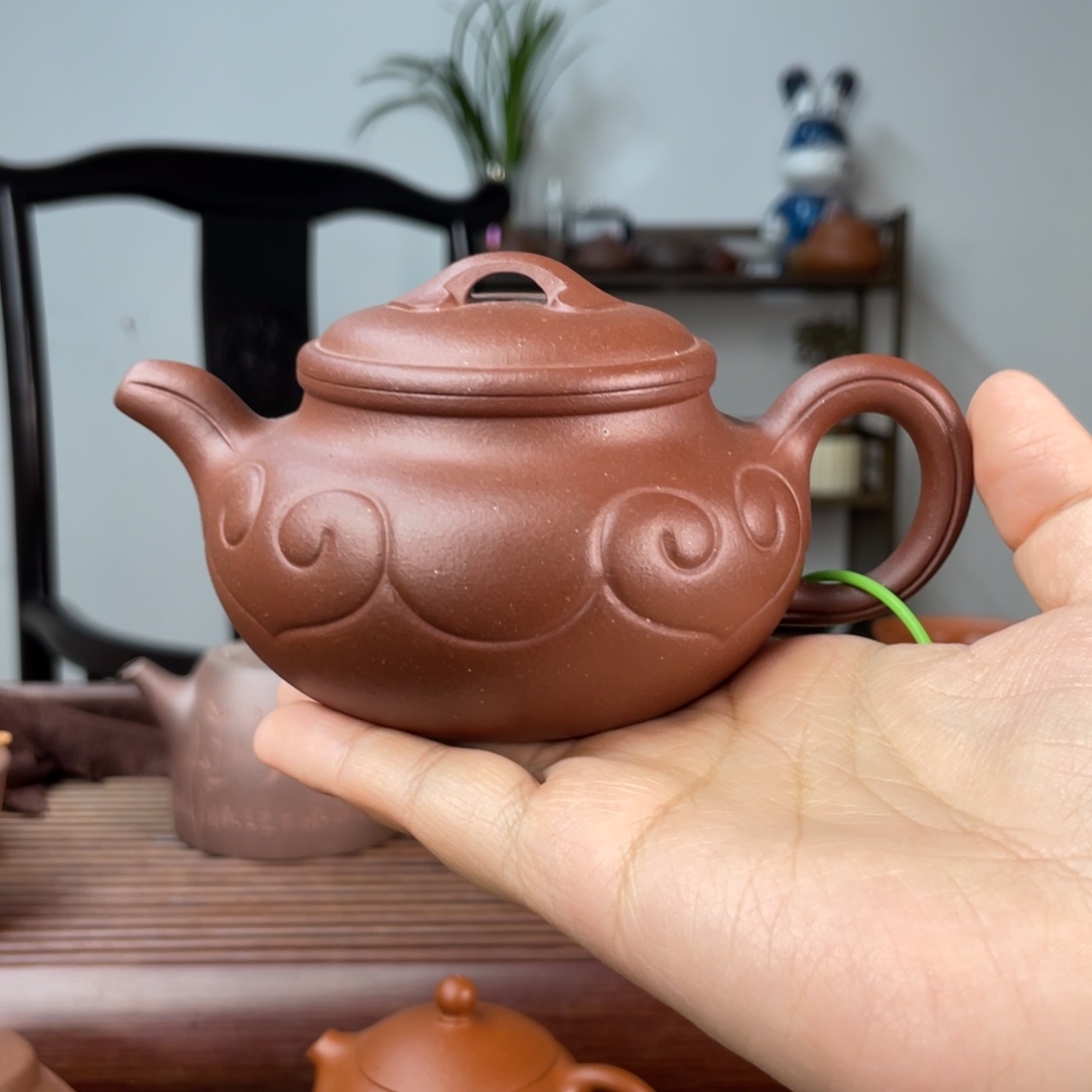 【***C底槽青茶壶仿古如意220cc