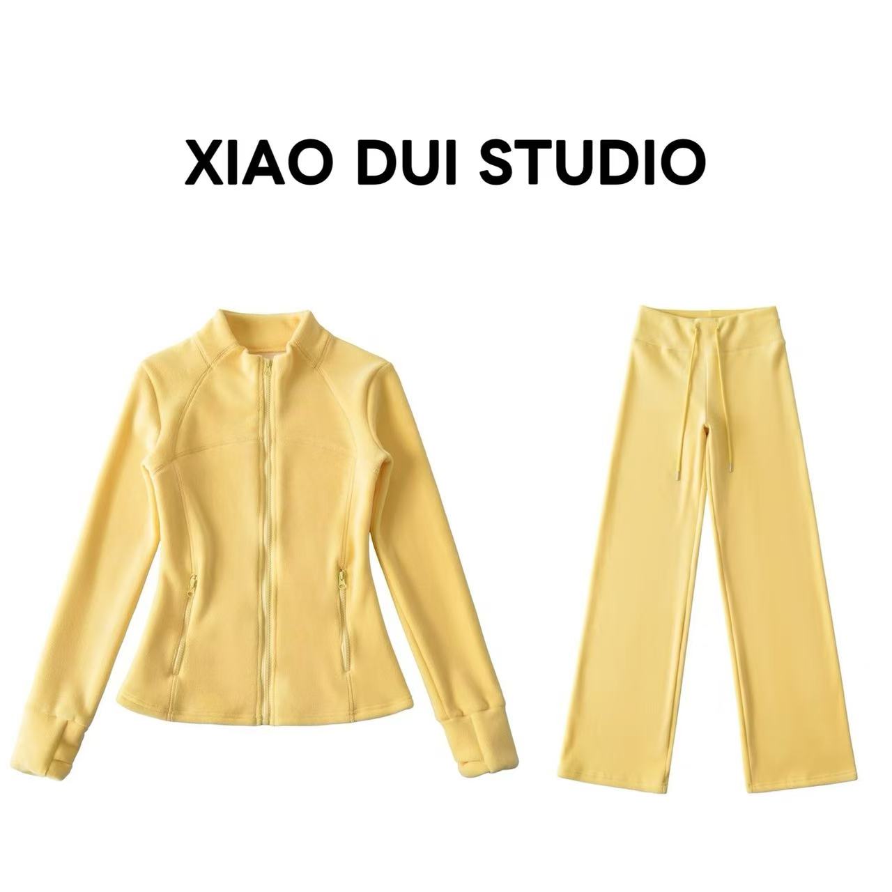 【XIAO DUI】一件过冬（立领）--火山绒加绒加厚冬季时尚显瘦套装