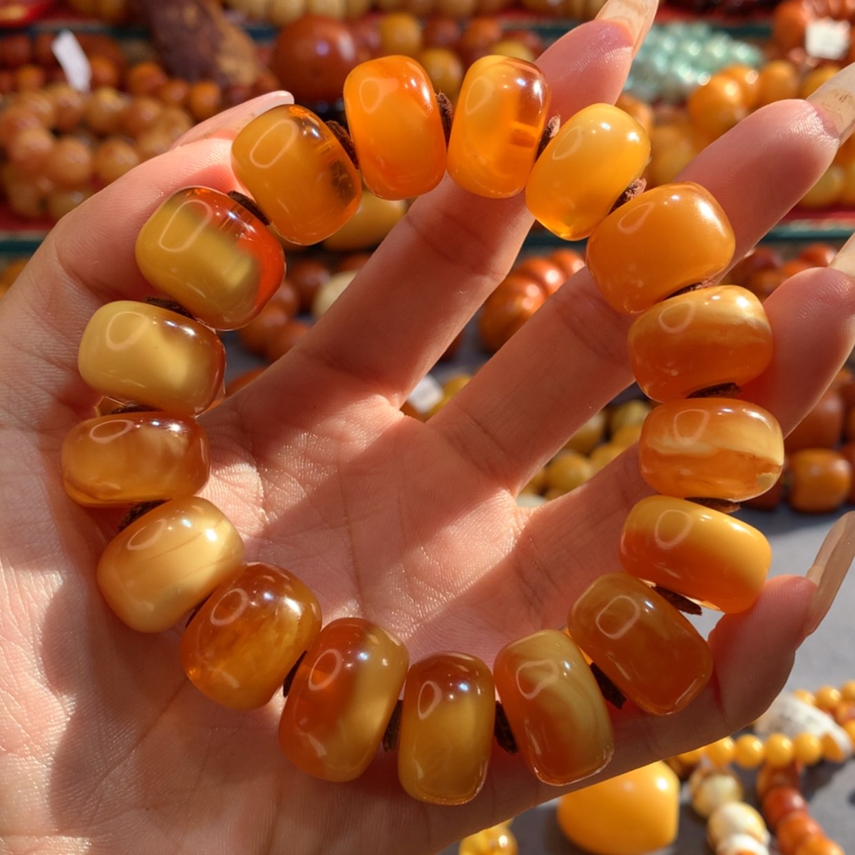 【闪购商品】琥珀手链未镶嵌蜜蜡