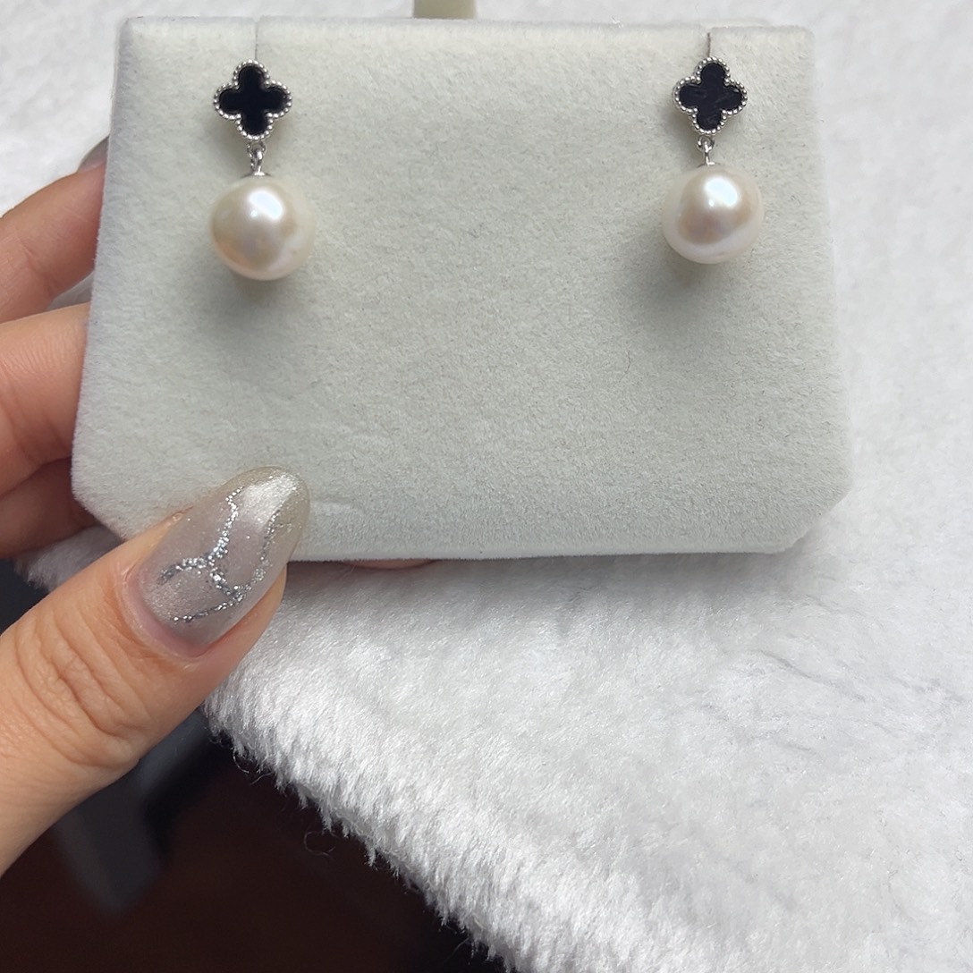 耳饰淡水珍珠银S925镶嵌