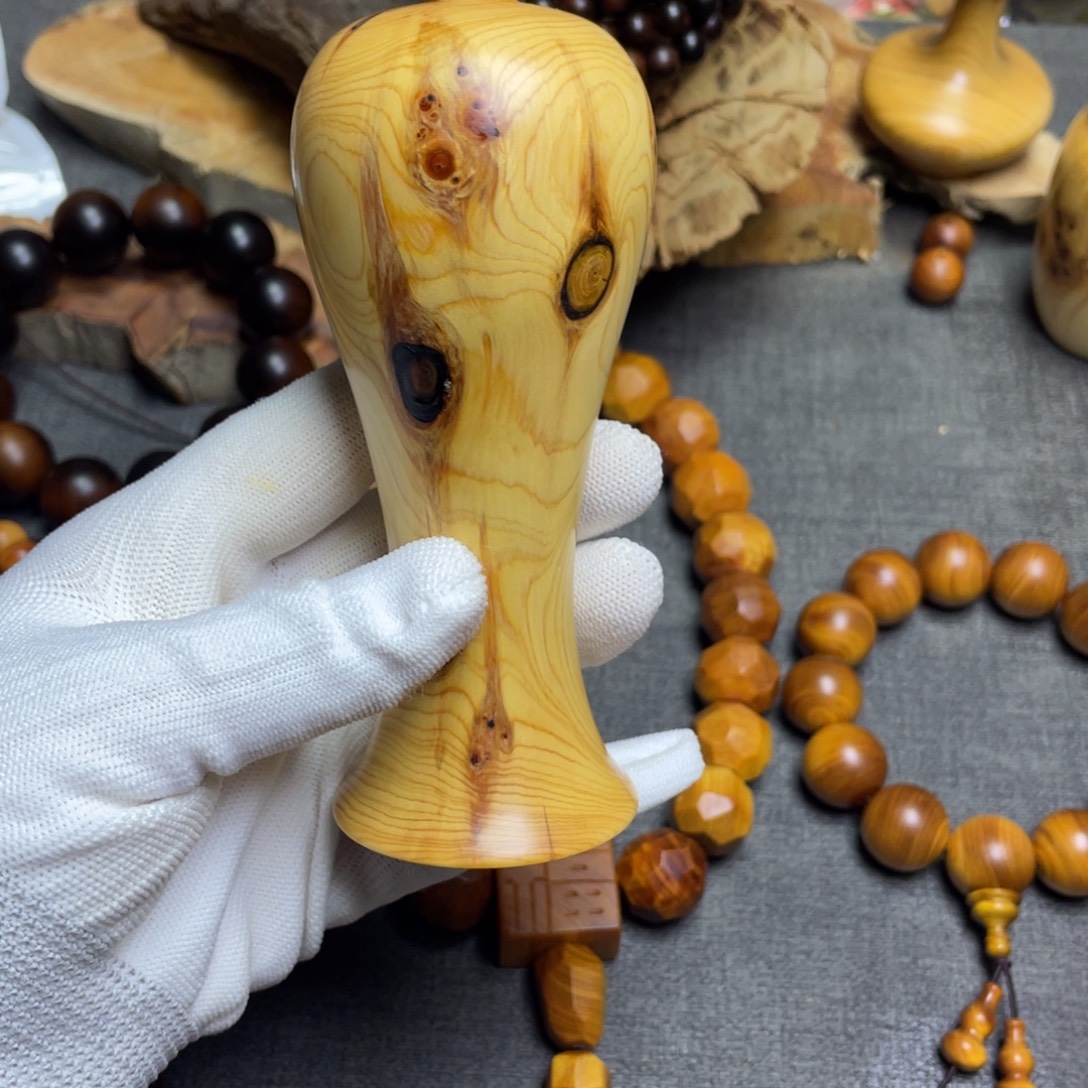 柏木（崖柏）瘤疤雷击碳化点花瓶