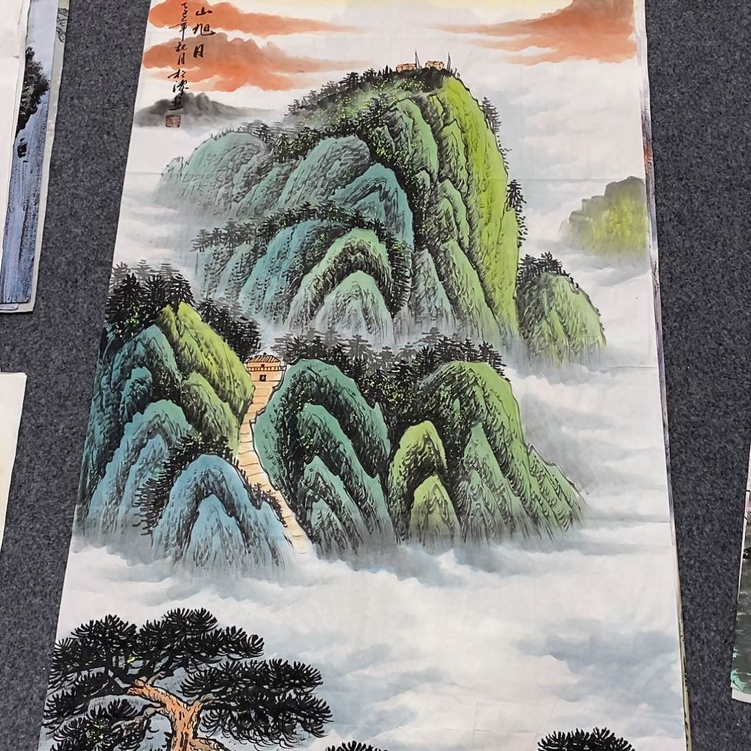 国画画画真的画画