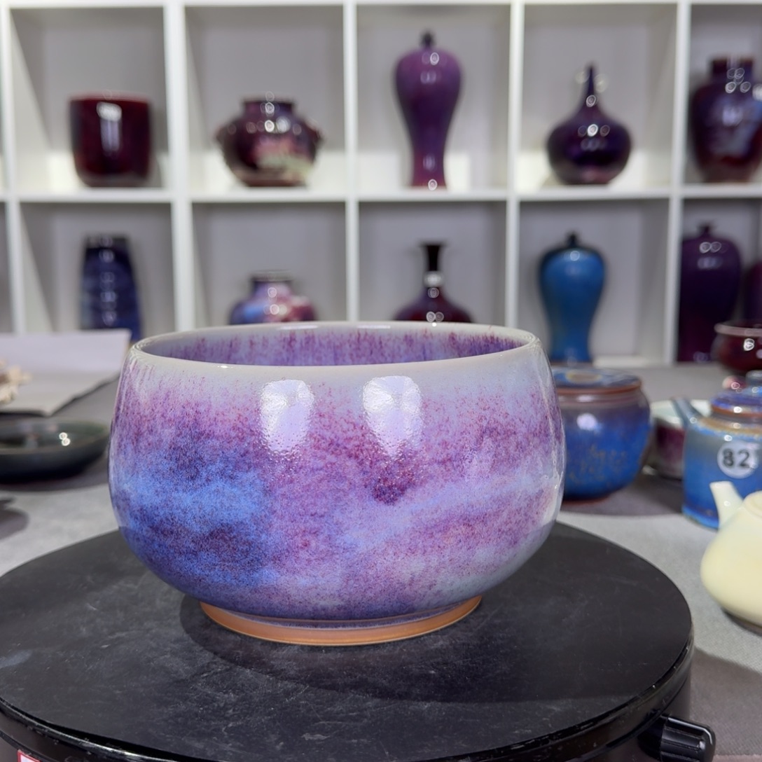 摆件陶精品福利钧窑茶洗纯手工