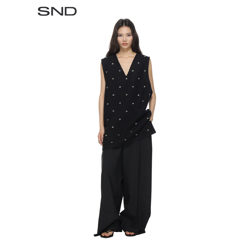 【RIER 设计师品牌】SND SS25 刺绣设计无袖连衣裙