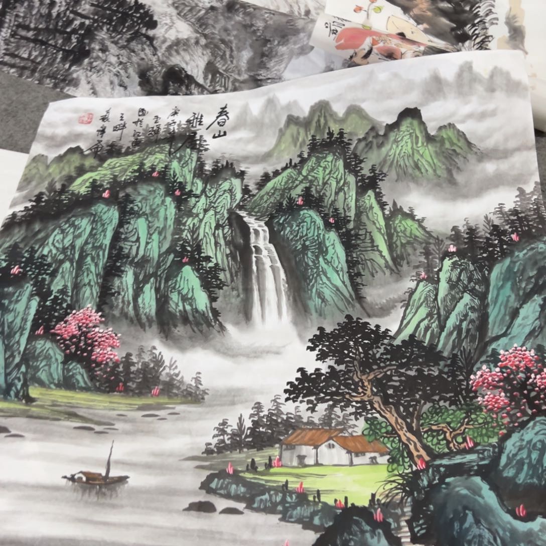 国画国画作品画心一张