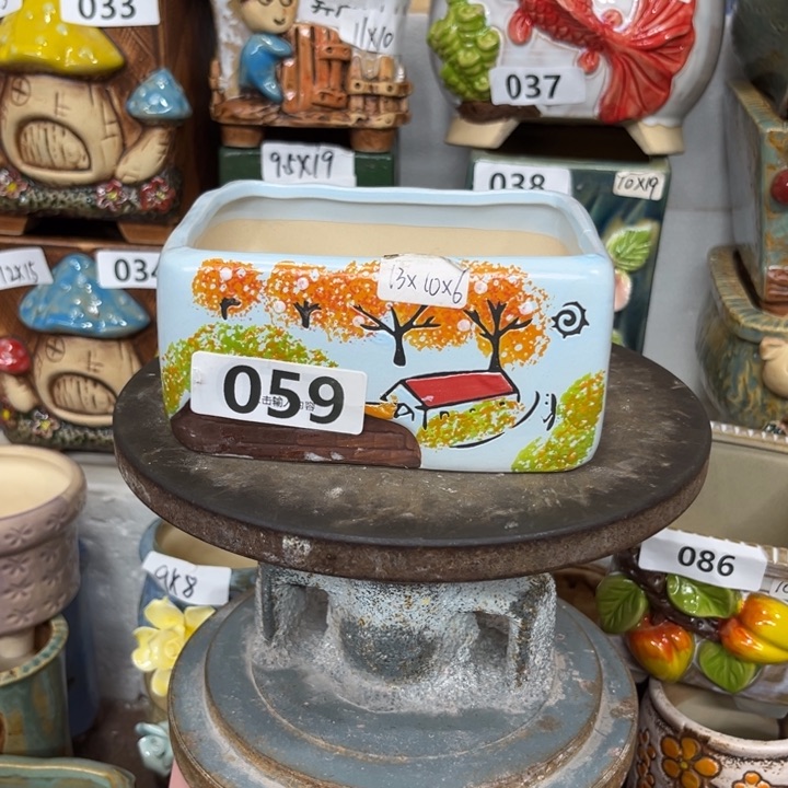 紫砂花盆粗陶材质多肉花盆