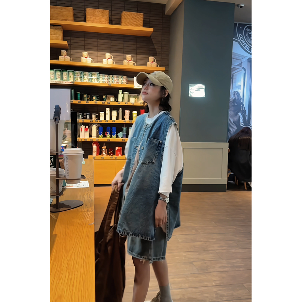 【佳姐专属】5835 - 新款JVM定制时尚百搭休闲牛仔马甲外套4/22