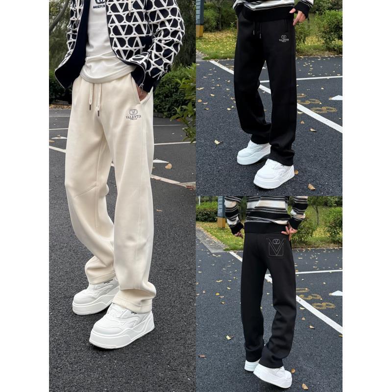 PRLUO VALENTIN《国际行》秋冬男士直筒加绒加厚休闲美式微宽松卫裤