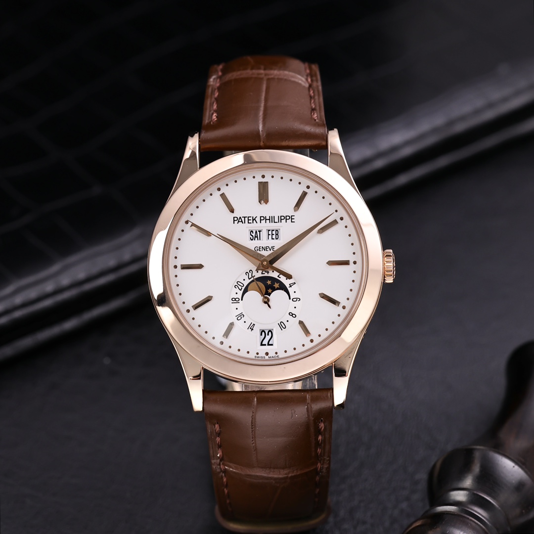 95新 Patek Philippe/百达翡丽 5396R 玫瑰金月相年历 2015年保卡