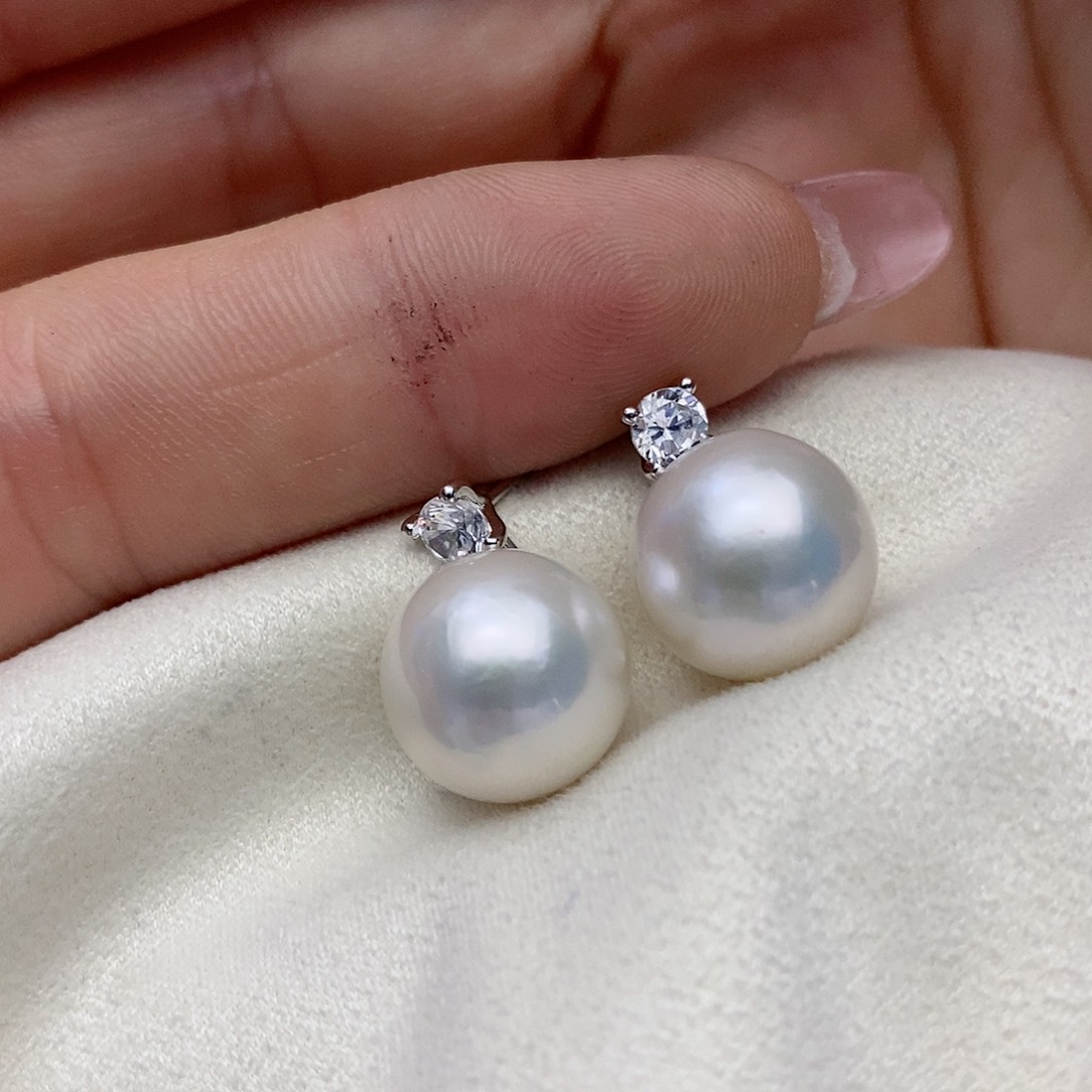 【闪购商品】淡水珍珠耳饰银S925镶嵌25