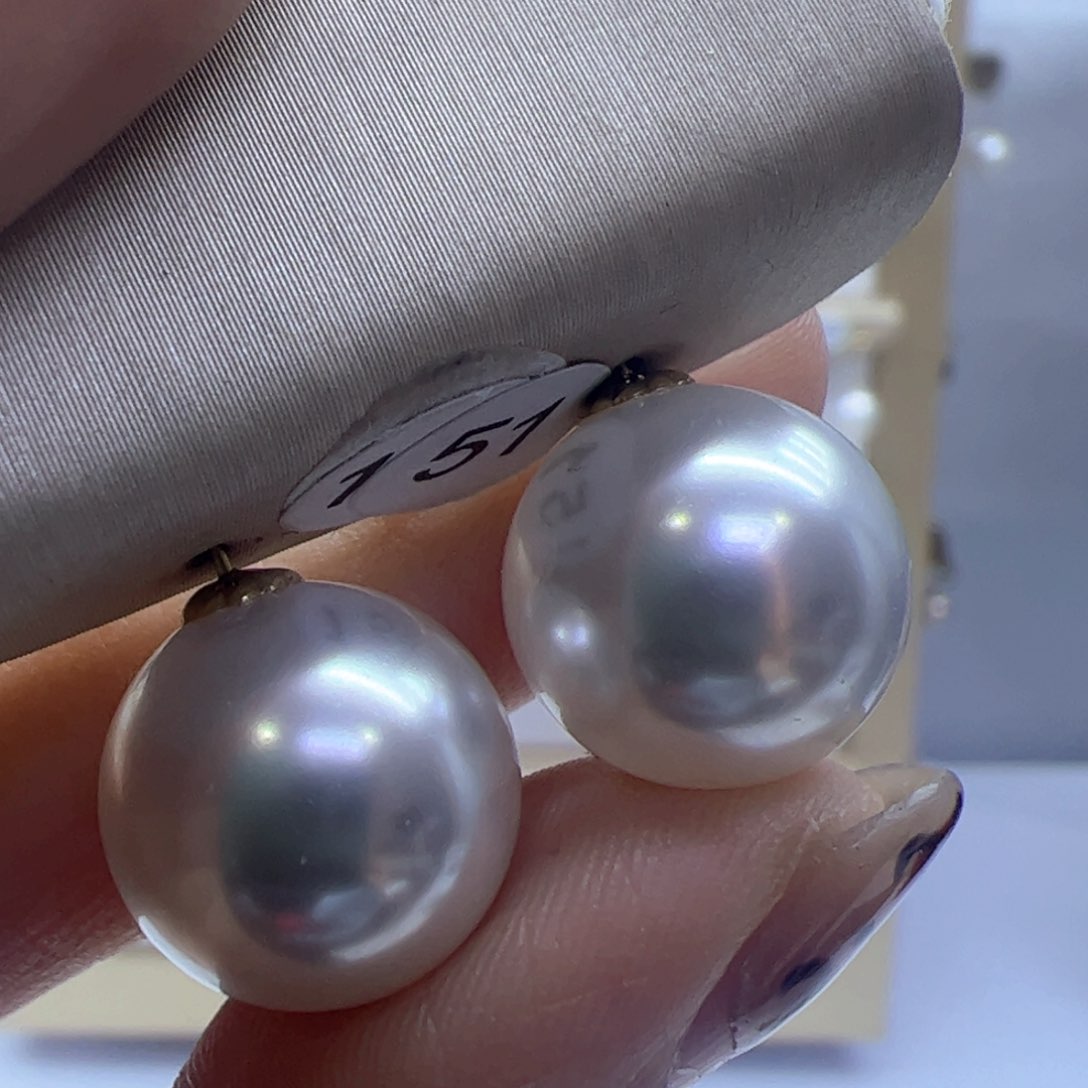 淡水珍珠耳饰18K金镶嵌