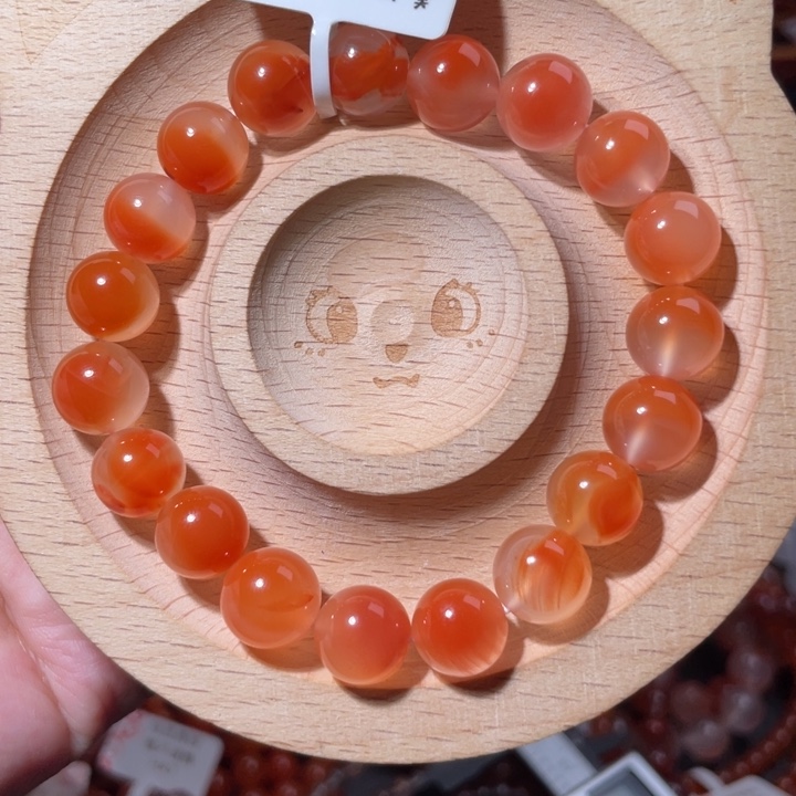 南红玛瑙未镶嵌9.8咪芬达橘晕染渐变2451