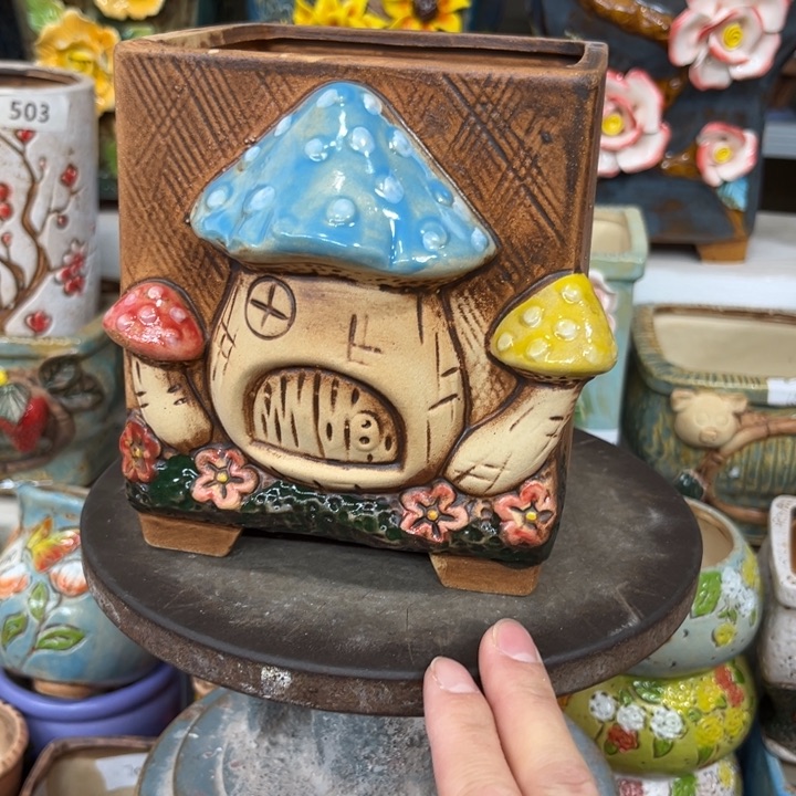 紫砂花盆粗陶材质多肉花盆