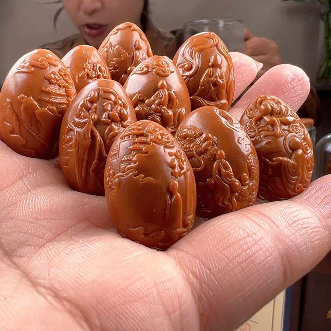 橄榄核手串/手链海**笑橄榄核雕橄榄核