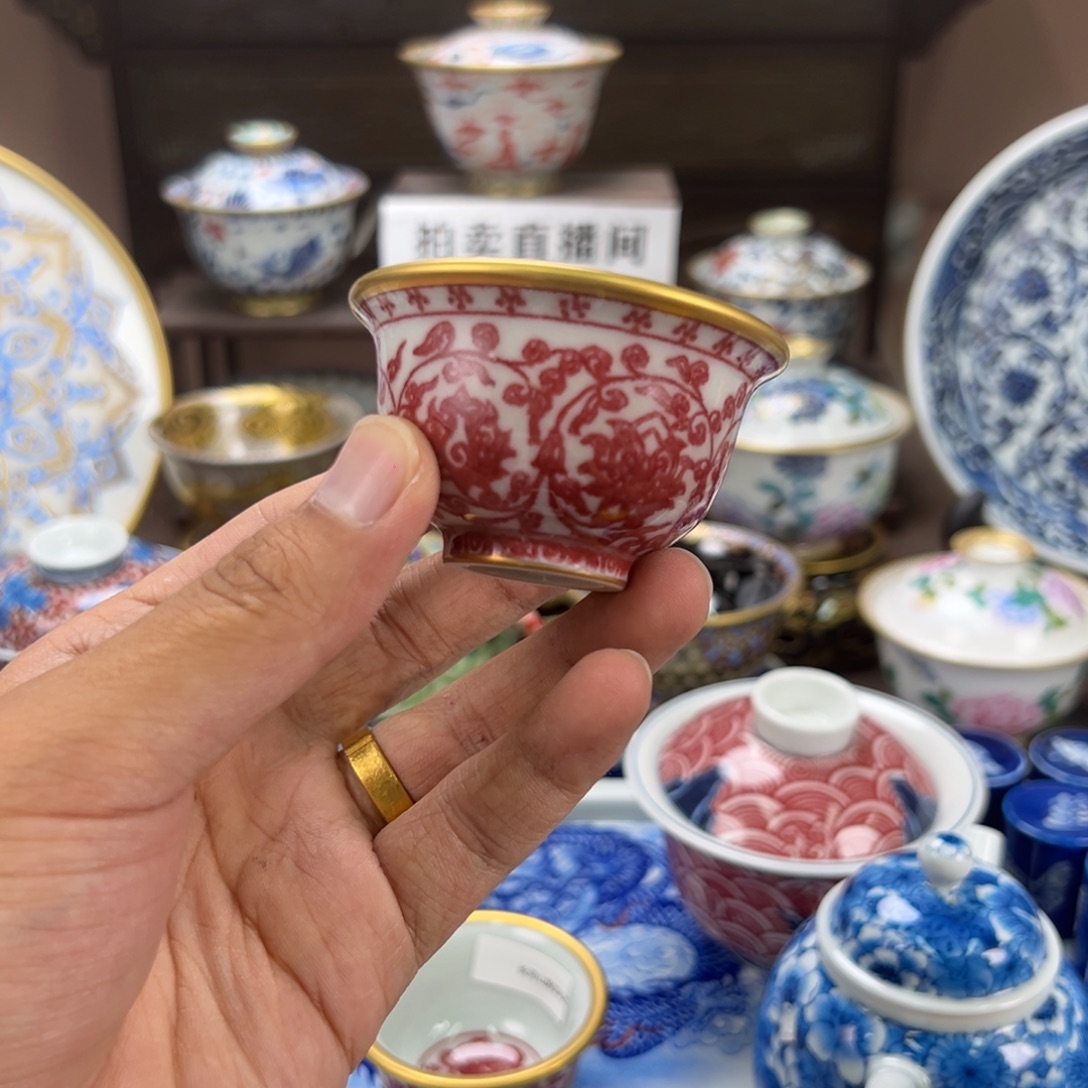 粤***车瓷片景德镇手工手绘陶瓷