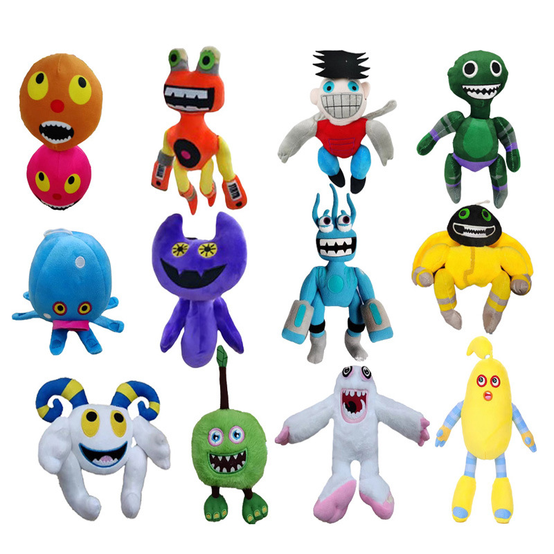 跨境新品怪兽合唱团wubboxmysingingmonster毛绒玩具跨境批发