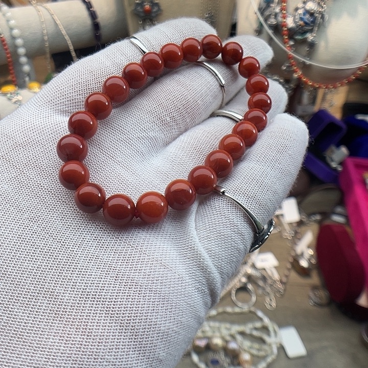 南红玛瑙未镶嵌手链