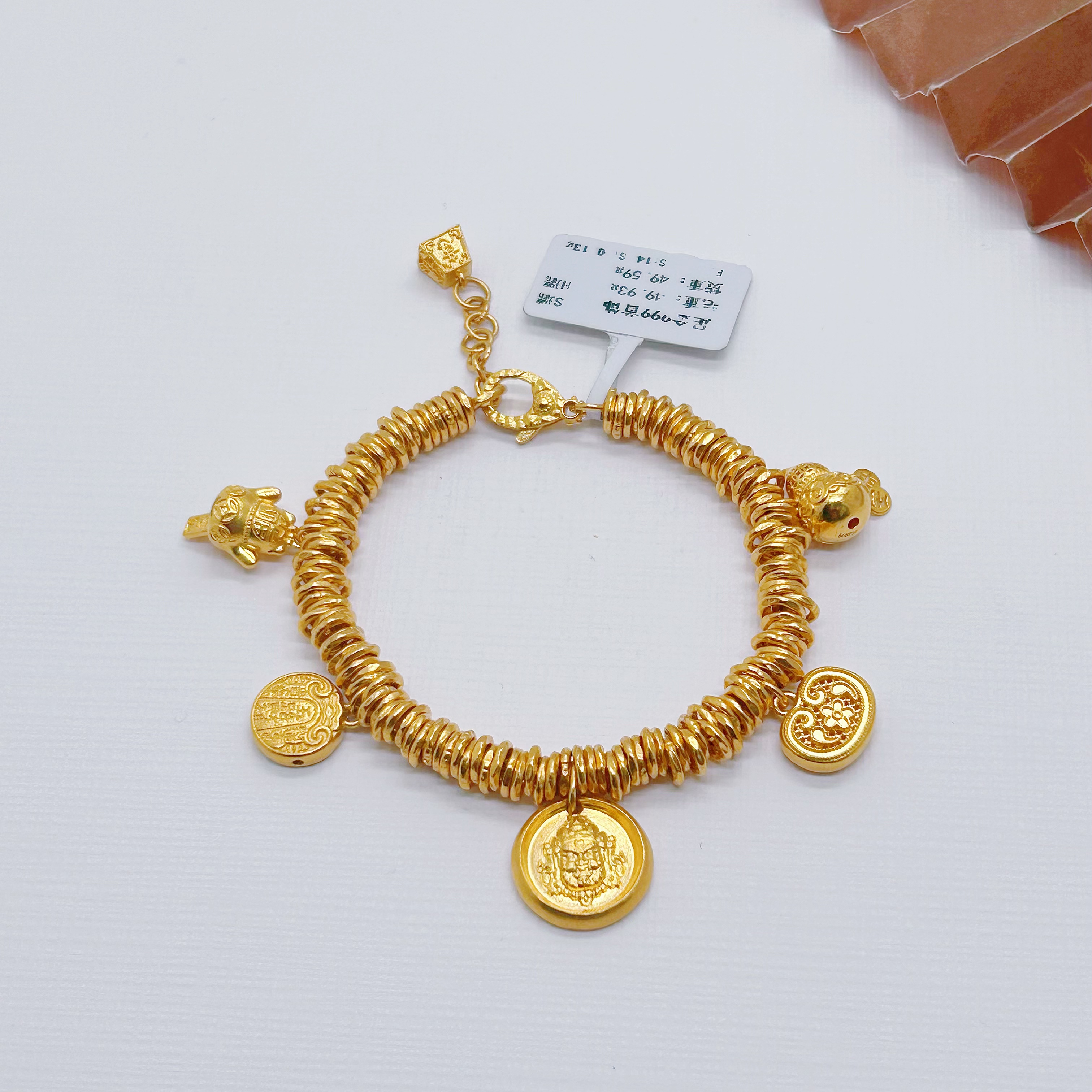 足金999饰品卡5 手链49.59g 长14cm