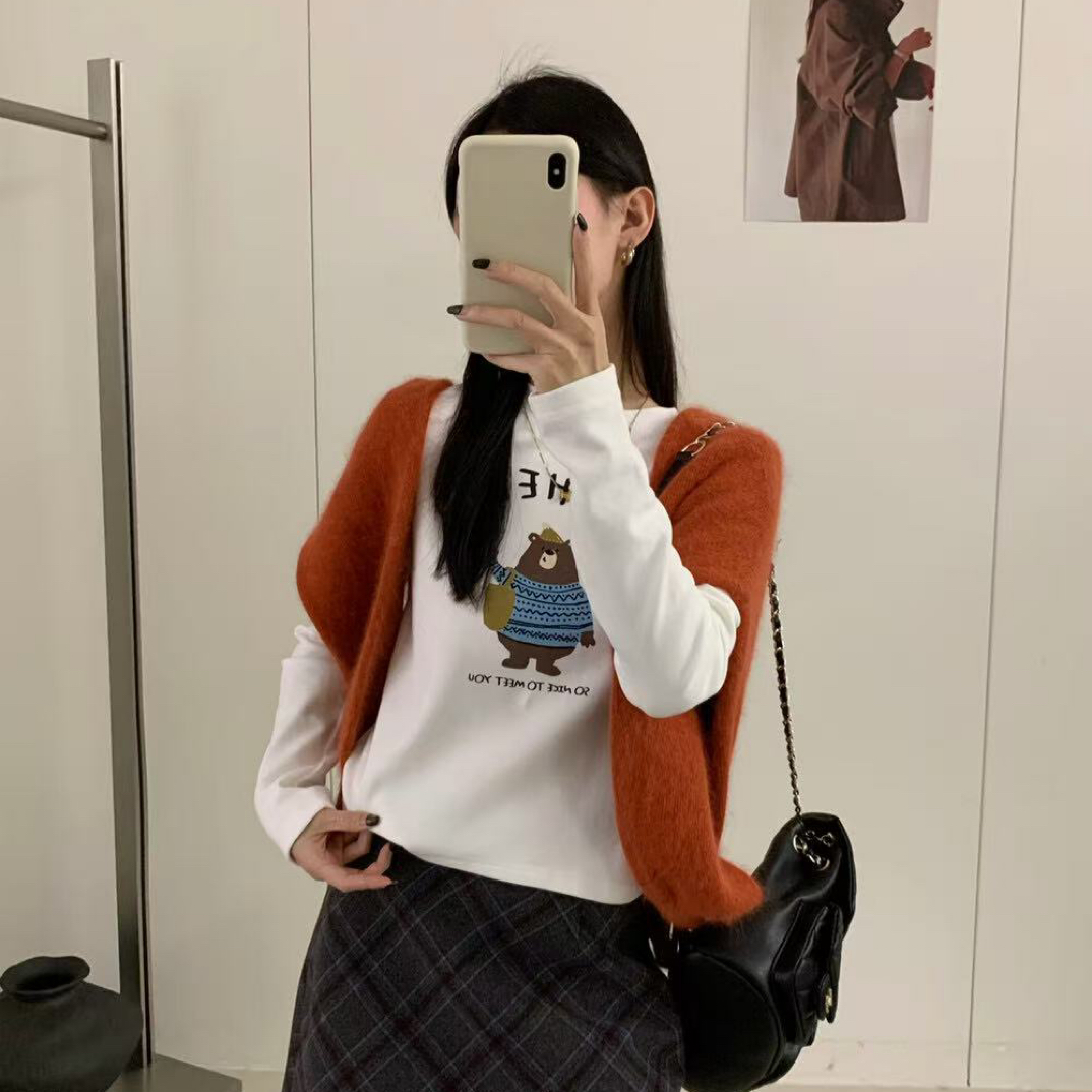 susan@1279s 韩系简约卡通印花圆领卫衣 12-9