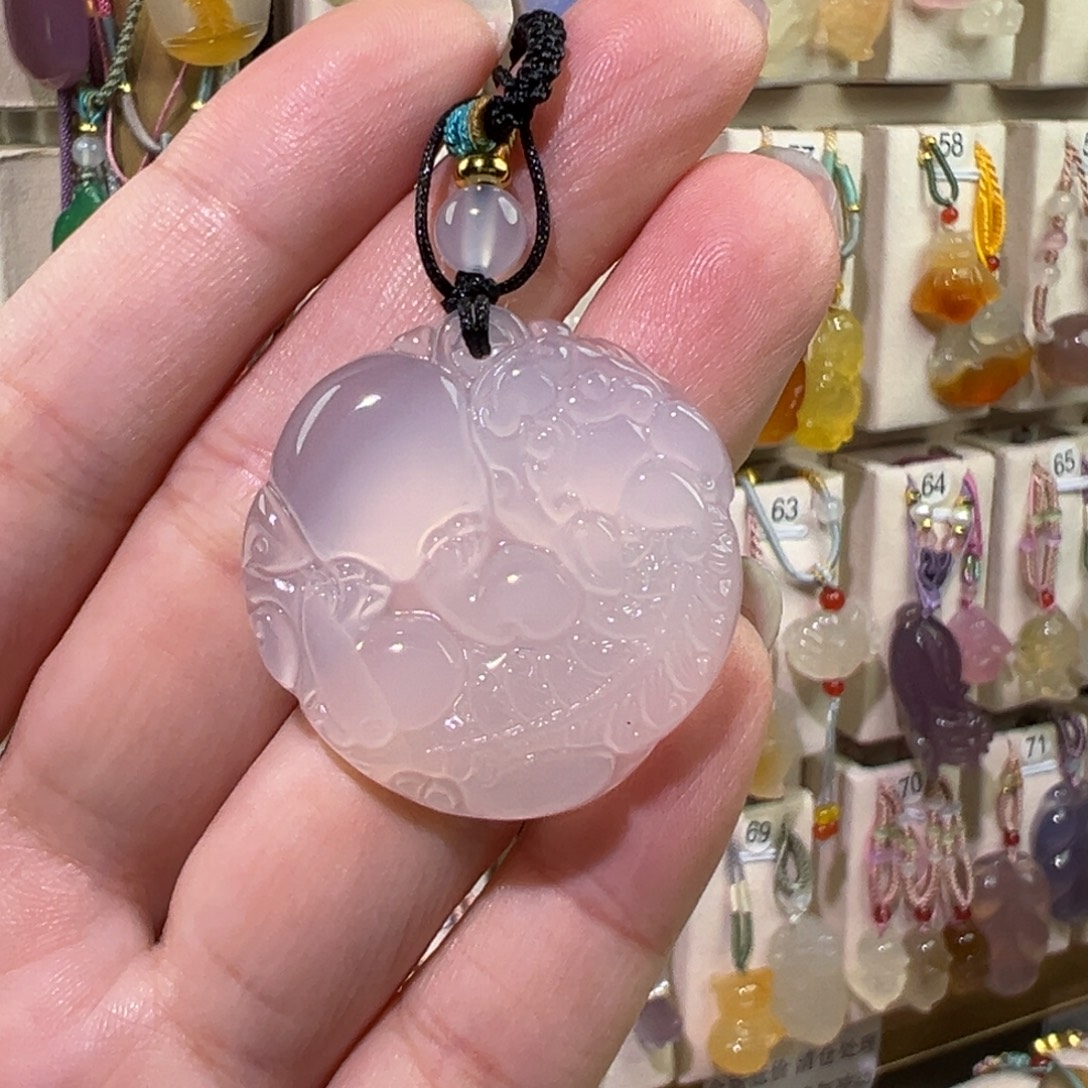 玛瑙/玉髓未镶嵌吊坠(赠链)