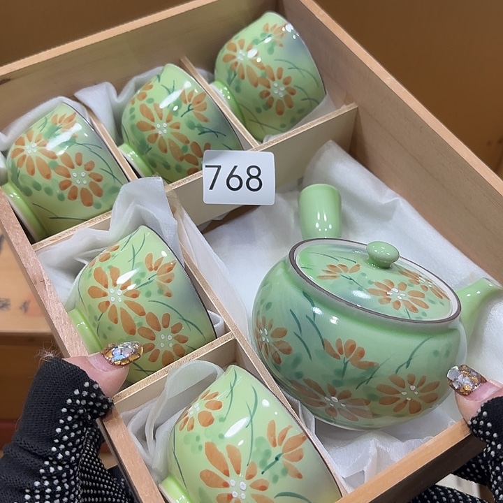 瓷片很好看的茶具套装