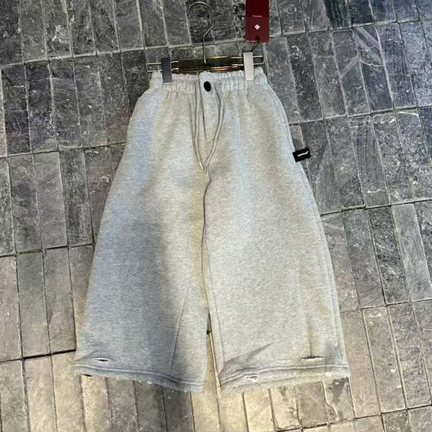 男士运动百搭加绒灰色裤子卫裤男童秋冬2025通用3-8周岁适用运