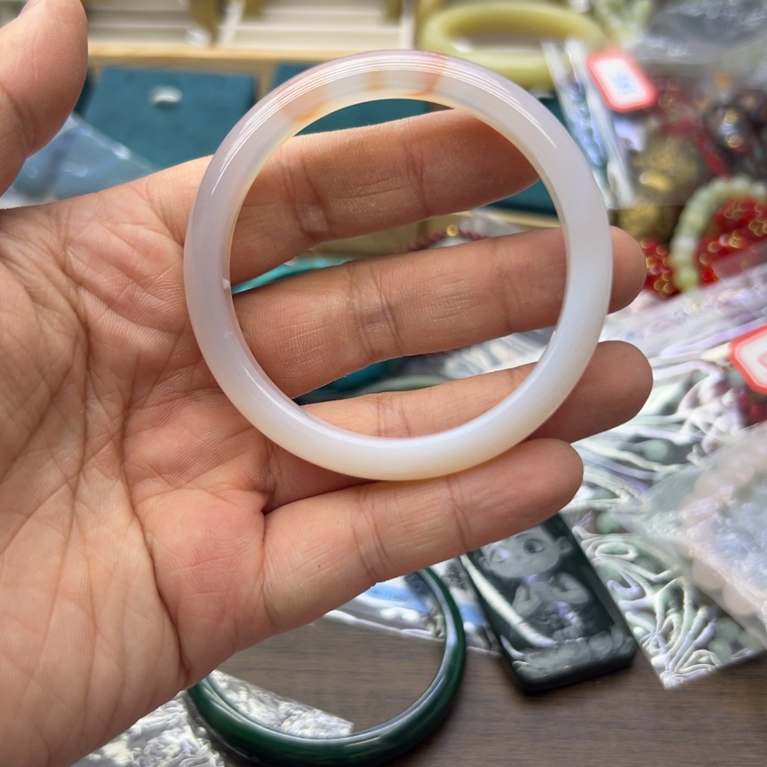 玛瑙/玉髓未镶嵌手镯54圈围849